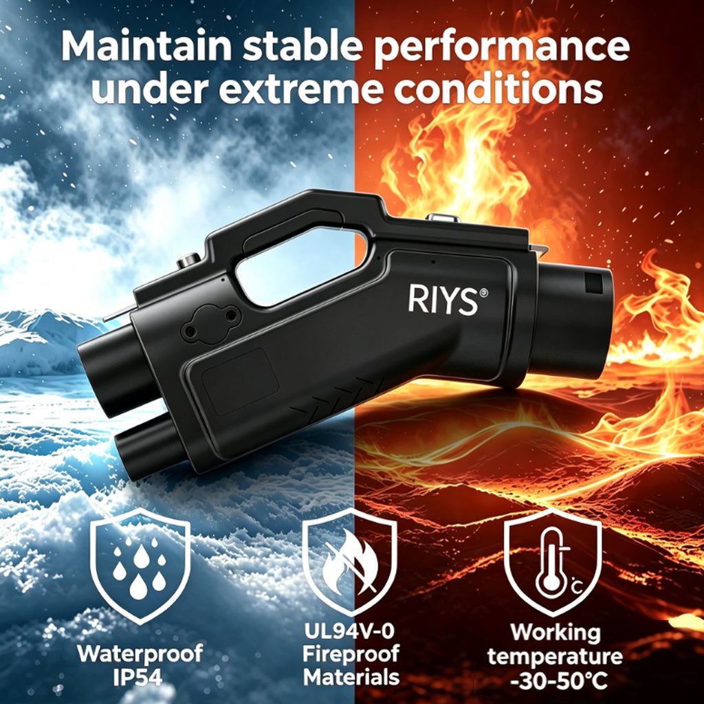 RIYS CCS2‑to‑GB/T DC Adapter 400A for Chinese EV Cars
