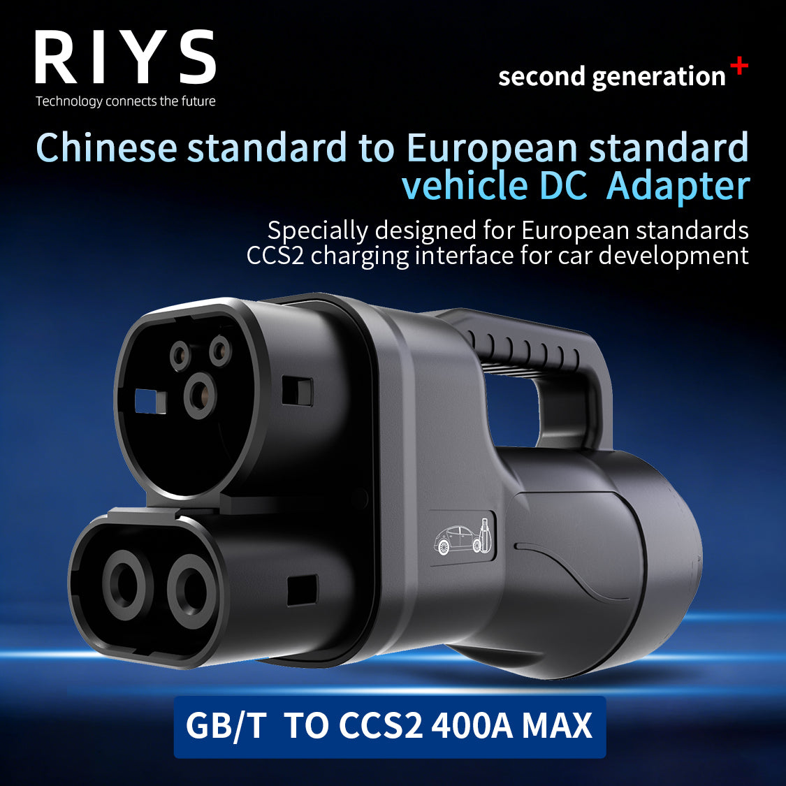 RIYS GBT TO CCS2 Adaptor DC 400A Max for EV Cars