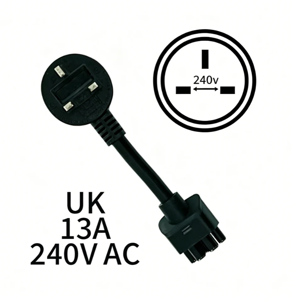 For Tesla UK 13A Tesla Model S, 3, X, Y Gen 2 EV Charger Extension Cable Connector AC 240V Socket For Tesla Gen2 Mobile Charger