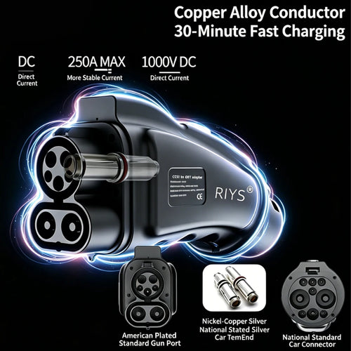 RIYS CCS1‑GB/T DC Adapter for BYD & Geely Chinese EV Cars