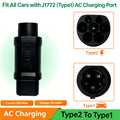 RIYS AC Charging Adapter Type2 To Type1 EV Charger Adapter Converter 32A Type2 to J1772 For Electric Vehicle Charging Adaptor