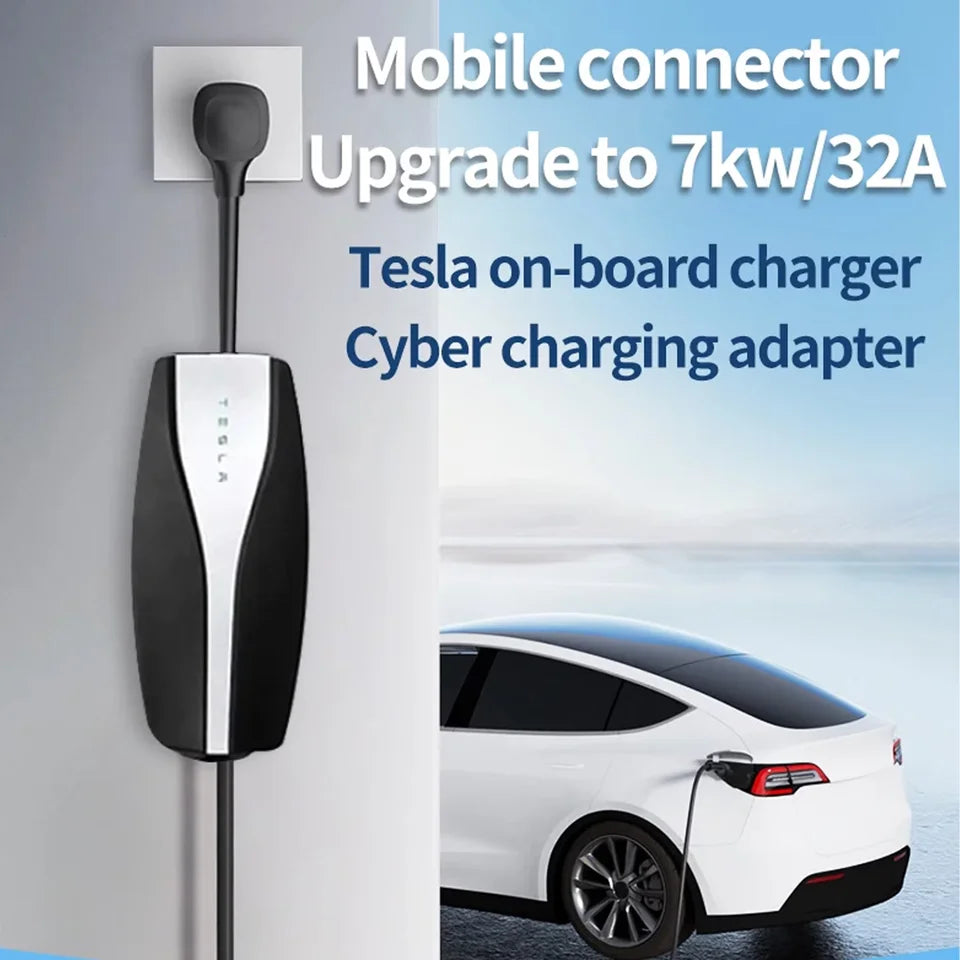 RIYS For Tesla model 3 pin CEE Adapter For Tesla Model X S Y Gen 2 EVCharger Extension Cord Connector Outlet 32A Charging Plug