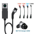 RIYS 22KW 32A Portable Electric Vehicle Charger GB/T Charging Box Electric Vehicle Charger CEE Socket GB Electric Vehi