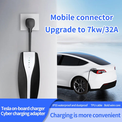For Tesla UK 13A Tesla Model S, 3, X, Y Gen 2 EV Charger Extension Cable Connector AC 240V Socket For Tesla Gen2 Mobile Charger