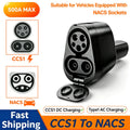 RIYS CCS1‑NACS AC/DC Adapter 500A for Tesla Model 3 Y S X EV