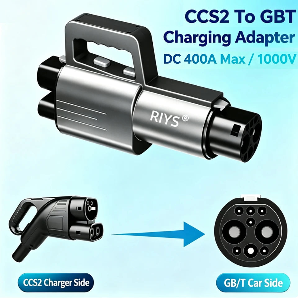 RIYS CCS2‑GB/T DC Adapter 400A OTA Combo2 Super Fast Charger for BYD