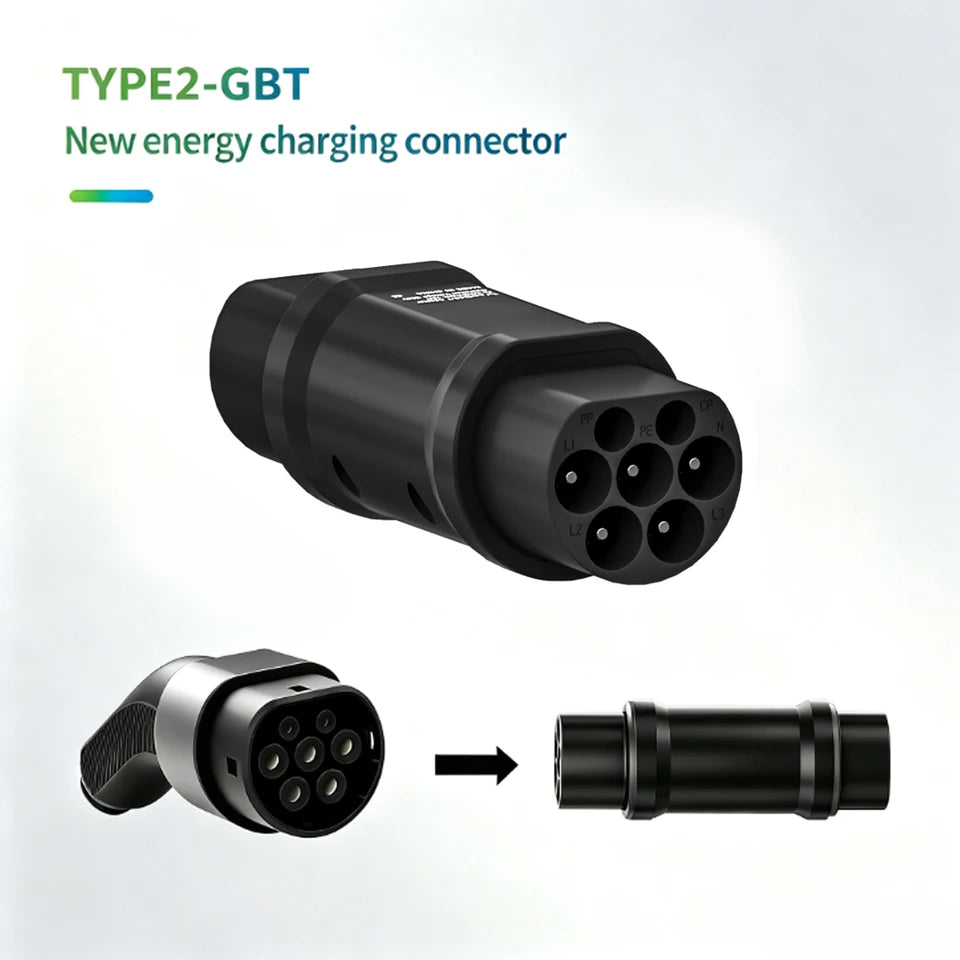 TYPE2-GBT Electric Vehicle Charging Adapter For Tesla Accessories Type2 to GB/T EV Charging Converter For Chinese Standard Cars