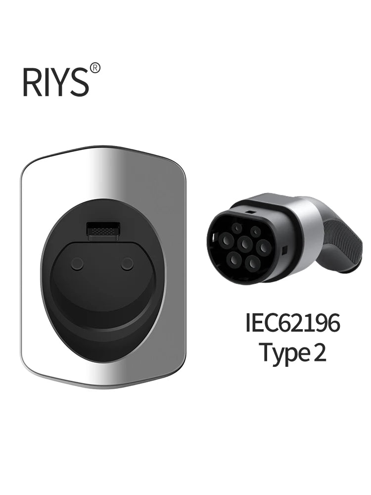Type 2 EV Charger Holder, Stylish, IEC62196-2, Charging Cable Organizer, Plug Holder, Slim Wallbox, EV Charger, Supports Type 2