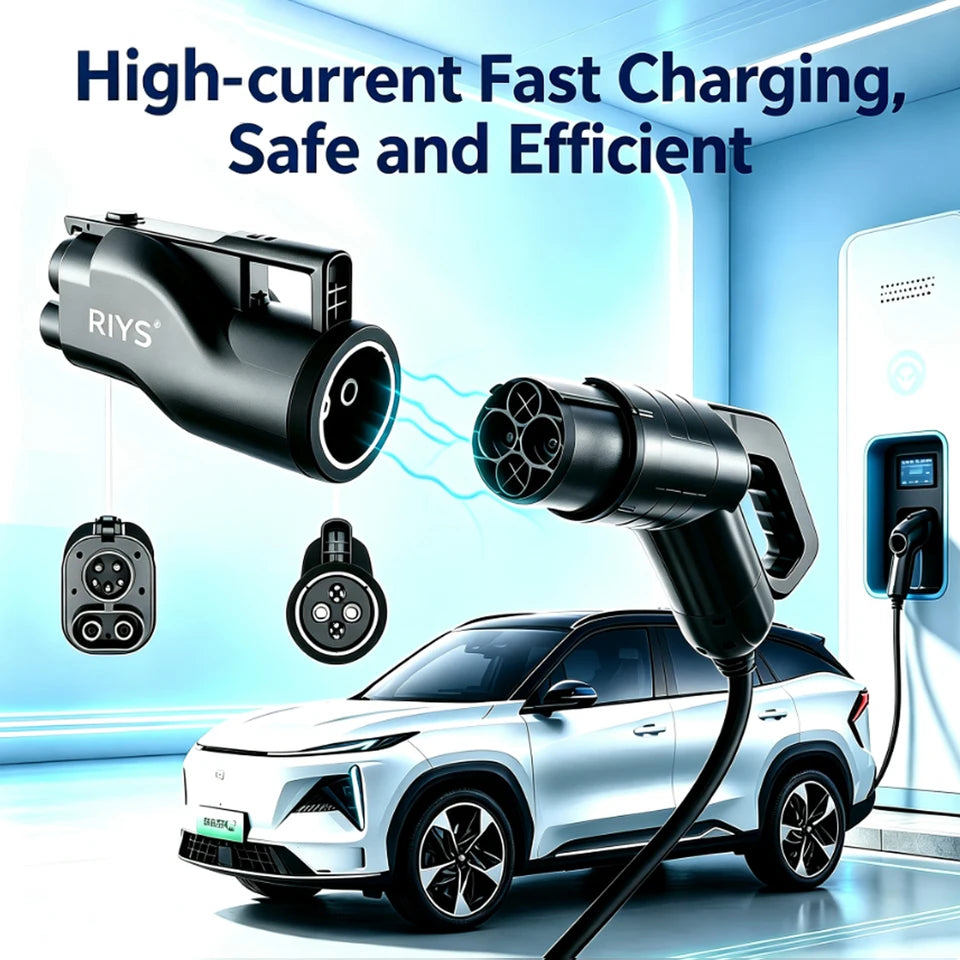RIYS CHAdeMO‑CCS1 DC Adapter 250A‑250kW US EV