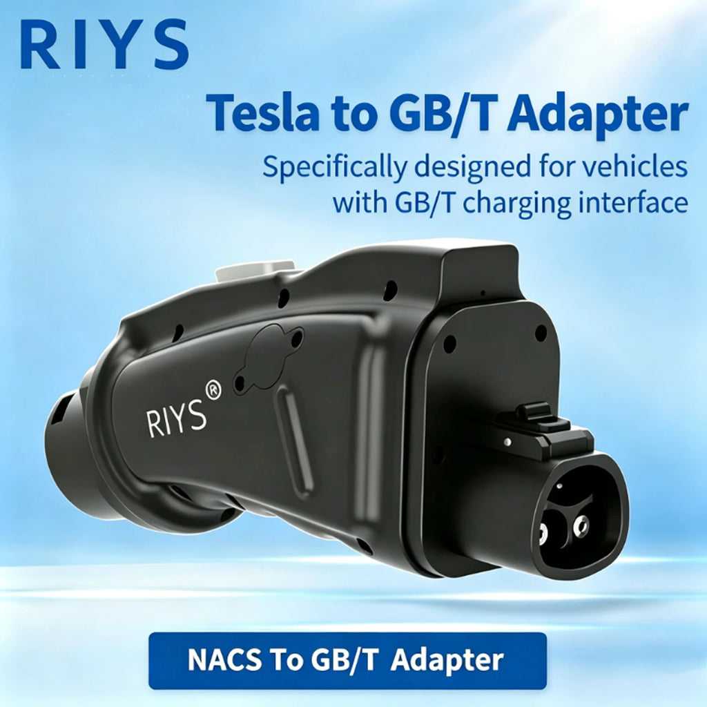 RIYS NACS‑GB/T EV Adapter 300A 300KW for Tesla Chinese Vehicles
